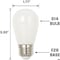 Westinghouse Bulb LED 1W 120V S14 2700K Frosted E26 Medium Base, 4PK 5282020 - alternate 6
